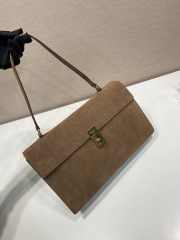 Uubags Prada 1BD378A suede shoulder bag in brown 35x19.5x10.5cm - 3