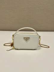 Uubags Prada 1NR025 Saffiano leather mini-pouch in white 11x6.5x2.5cm - 1