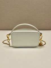 Uubags Prada 1NR025 Saffiano leather mini-pouch in white 11x6.5x2.5cm - 5