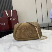 Uubags Gucci Blondie small shoulder bag in brown 21.5x11x8cm - 1