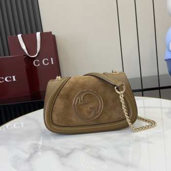 Uubags Gucci Blondie small shoulder bag in brown 21.5x11x8cm