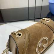 Uubags Gucci Blondie small shoulder bag in brown 21.5x11x8cm - 5