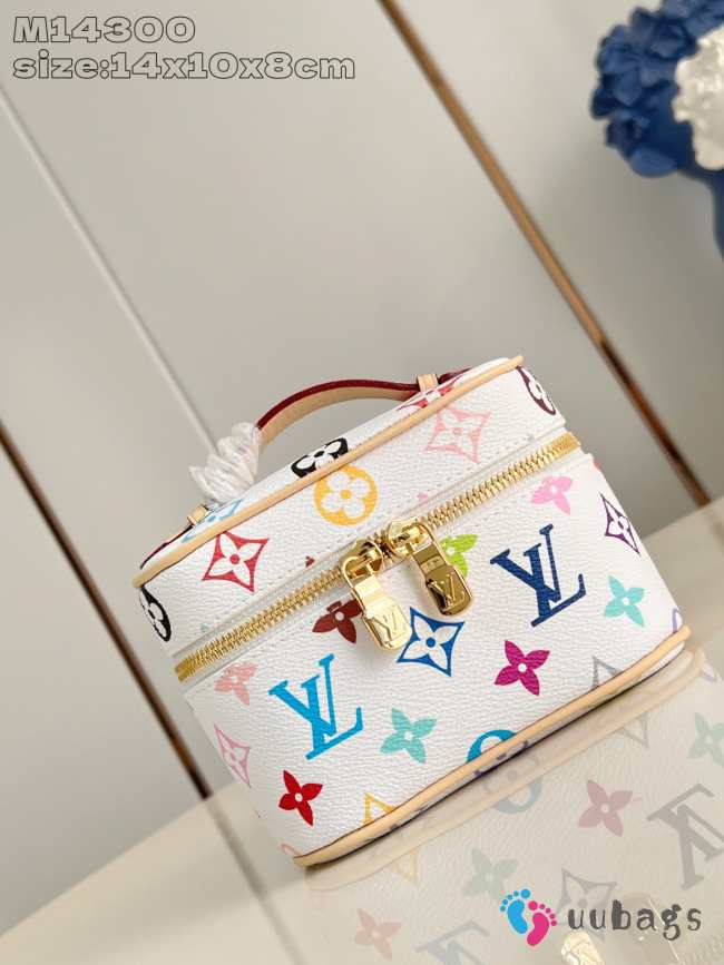 Uubags Louis Vuitton M13747 LV x TM Nice Mini Beauty Case White Multicolor 13.5x12x20cm - 1