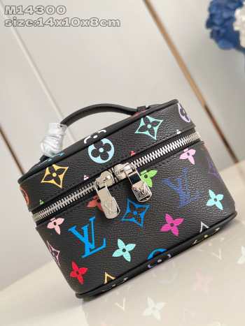 Uubags Louis Vuitton M13747 LV x TM Nice Mini Beauty Case Black Multicolor 13.5x12x20cm