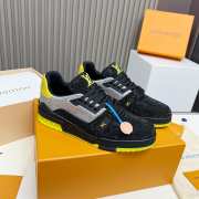 Uubags Louis Vuitton Trainer Yellow Black Crystals Sneaker - 1