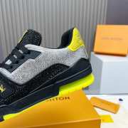 Uubags Louis Vuitton Trainer Yellow Black Crystals Sneaker - 3