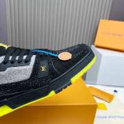 Uubags Louis Vuitton Trainer Yellow Black Crystals Sneaker - 2