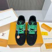 Uubags Louis Vuitton Trainer Green Black Crystals Sneaker - 4