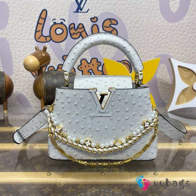 Uubags Louis Vuitton N86121 Capucines Mini Bag In White 21x13.6x8cm - 1