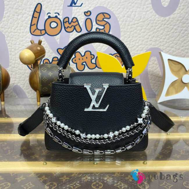 Uubags Louis Vuitton M11908 Capucines Mini Bag In Black 21x13.6x8cm - 1