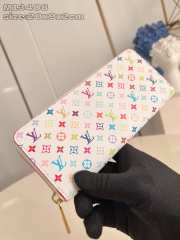 Uubags Louis Vuitton M13408 LV x TM Clemence Wallet White Multicolored Monogram Coated Canvas 9x2x20cm - 5