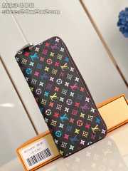 Uubags Louis Vuitton M13408 LV x TM Clemence Wallet Black Multicolored Monogram Coated Canvas 9x2x20cm - 1