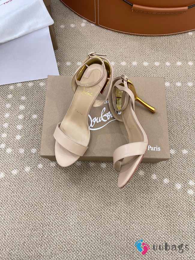 Uubags Christian Louboutin Ginko girl high heels in beige 8.5cm - 1