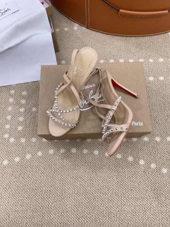 Uubags Christian Louboutin 10cm Tatooshka Spikes Pumps In Beige