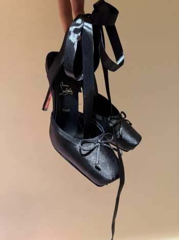 Uubags Cassia Lace Up 10cm Strappy pumps black - Crepe satin - Blush 