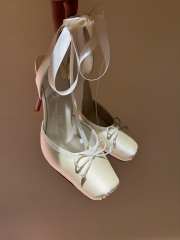 Uubags Cassia Lace Up 10cm Strappy pumps white - Crepe satin - Blush - 1