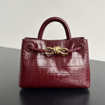 Uubags Bottega Veneta Mini Andiamo Leather Red Bag 22x9x15.5cm