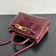 Uubags Bottega Veneta Mini Andiamo Leather Red Bag 22x9x15.5cm - 3