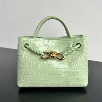 Uubags Bottega Veneta Mini Andiamo Leather Light Green Bag 22x9x15.5cm