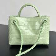 Uubags Bottega Veneta Mini Andiamo Leather Light Green Bag 22x9x15.5cm - 4