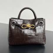 Uubags Bottega Veneta Mini Andiamo Leather Dark Brown Bag 22x9x15.5cm - 1