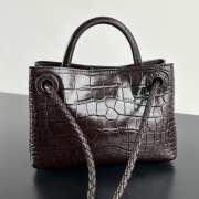 Uubags Bottega Veneta Mini Andiamo Leather Dark Brown Bag 22x9x15.5cm - 4