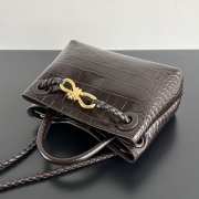 Uubags Bottega Veneta Mini Andiamo Leather Dark Brown Bag 22x9x15.5cm - 3