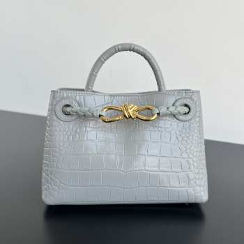 Uubags Bottega Veneta Mini Andiamo Leather Grey Bag 22x9x15.5cm