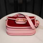 Uubags Gucci Azalea Calfskin Horsebit 1955 Shoulder Bag Cherry Red 25x18x8cm - 4