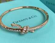 Uubags Tiffany knot bangle in gold with diamond - 5