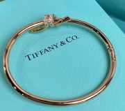 Uubags Tiffany knot bangle in gold with diamond - 2