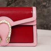 Uubags Gucci Dionysus Mini Bag Leather Shoulder Bag In Red and Pink 16.5x10x4cm - 5