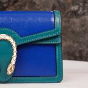 Uubags Gucci Dionysus Mini Bag Leather Shoulder Bag In Blue and Green 16.5x10x4cm - 4