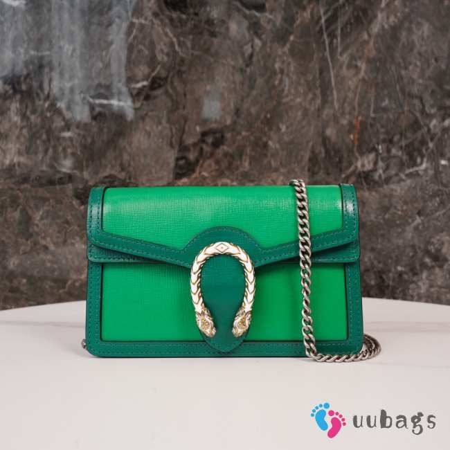 Uubags Gucci Dionysus Mini Bag Leather Shoulder Bag In Green 16.5x10x4cm - 1