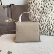 Uubags Delvaux Tempête PM Crispy Calf Leather Bag In Grey 21.5x19.5x8.5cm - 3