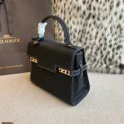 Uubags Delvaux Tempête PM Crispy Calf Leather Bag In Black 21.5x19.5x8.5cm - 6