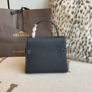 Uubags Delvaux Tempête PM Crispy Calf Leather Bag In Black 21.5x19.5x8.5cm - 2