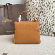 Uubags Delvaux Tempête PM Crispy Calf Leather Bag In Brown 21.5x19.5x8.5cm - 4