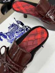 Uubags Burberry Sovereign Square Toe Mules In Red - 4