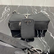 Uubags Prada Re-Edition 2005 Saffiano Hobo Bag With Silver Buckle 18x22x6.5cm - 6