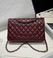 Uubags Chanel classic flap bag lambskin in dark purple with gold hardware 15.5x25.5x6.5cm - 2