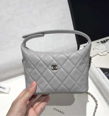 Uubags Chanel Small Hobo Bag In Grey 21.5x19x6cm