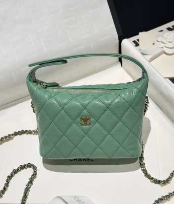 Uubags Chanel Small Hobo Bag In Mint Green 21.5x19x6cm