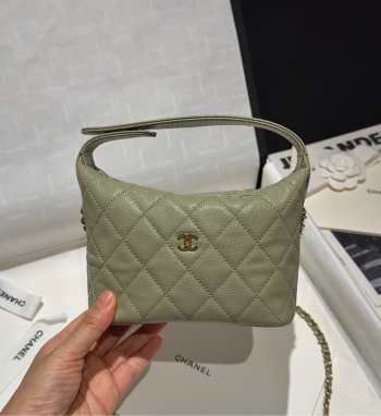 Uubags Chanel Small Hobo Bag In Green 21.5x19x6cm