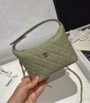 Uubags Chanel Small Hobo Bag In Green 21.5x19x6cm - 5