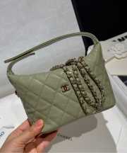 Uubags Chanel Small Hobo Bag In Green 21.5x19x6cm - 3