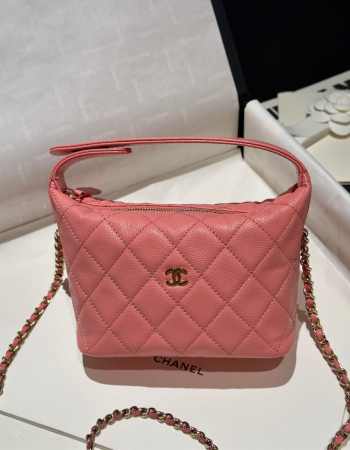 Uubags Chanel Small Hobo Bag In Pink 21.5x19x6cm