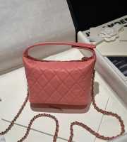 Uubags Chanel Small Hobo Bag In Pink 21.5x19x6cm - 6