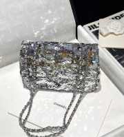 Uubags Chanel Cruise 2024/25 Flap Bag Sequins In Silver 14x21x8cm - 3