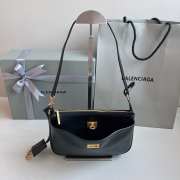 Uubags Balenciaga Rodeo Sling pochette bag in black smooth calfskin, aged-gold hardware 22x4.5x12cm - 6